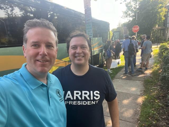 Montclair Democrats Organize Bus Rides to Pennsylvania in Support of Harris-Walz Campaign