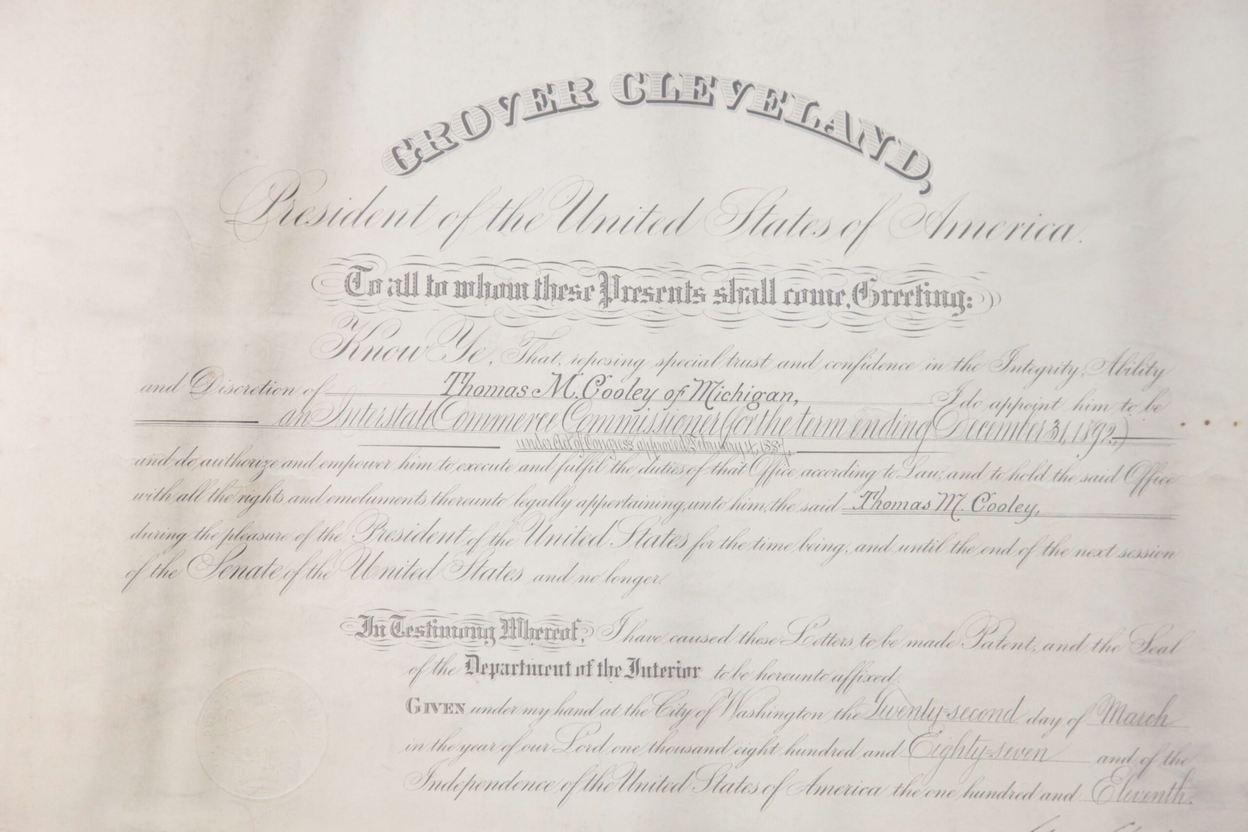 The final descendant of the Cooley family lineage donates a historic scroll from President Cleveland to Insider NJ